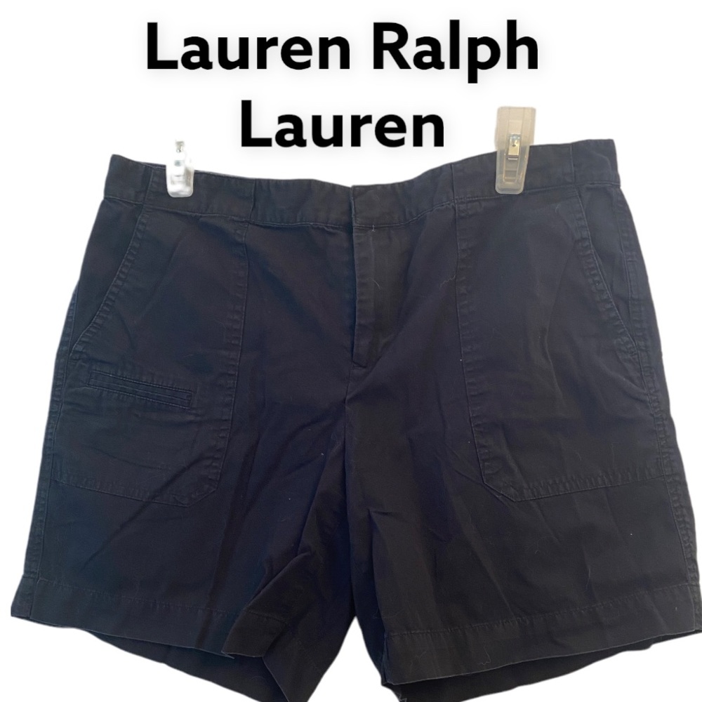 Lauren Ralph Lauren Black Cotton High waist Shorts sz 10